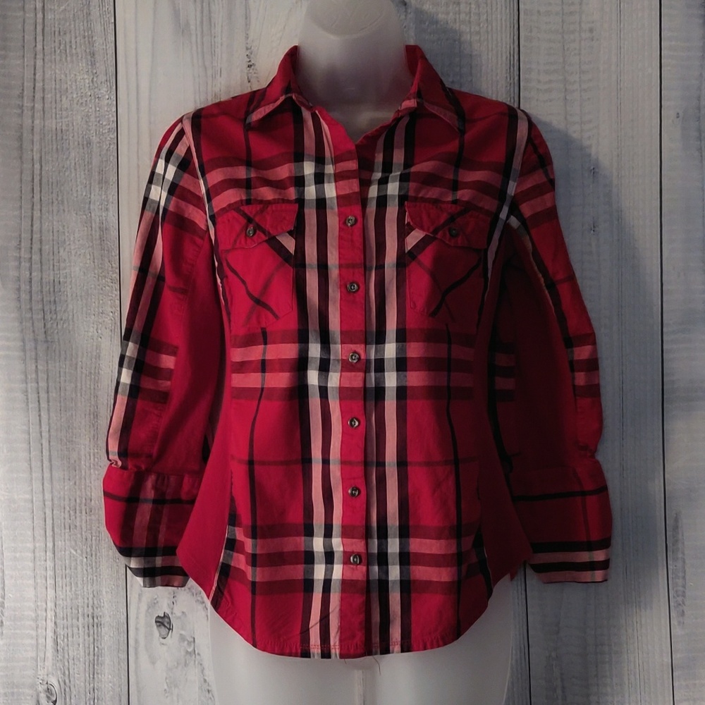 Zac & Rachel Plaid Button Up EUC